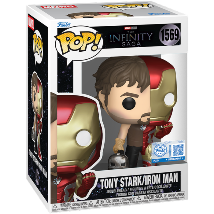 Marvel: The Infinity Saga - Tony Stark/ Iron Man Split Pop! Vinyl Figure