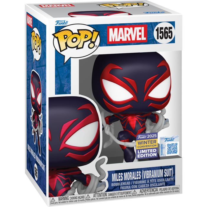 Spider-Man - Miles Morales (Vibranium Suit) Pop! Vinyl Figure (2025 Winter Convention Exclusive)