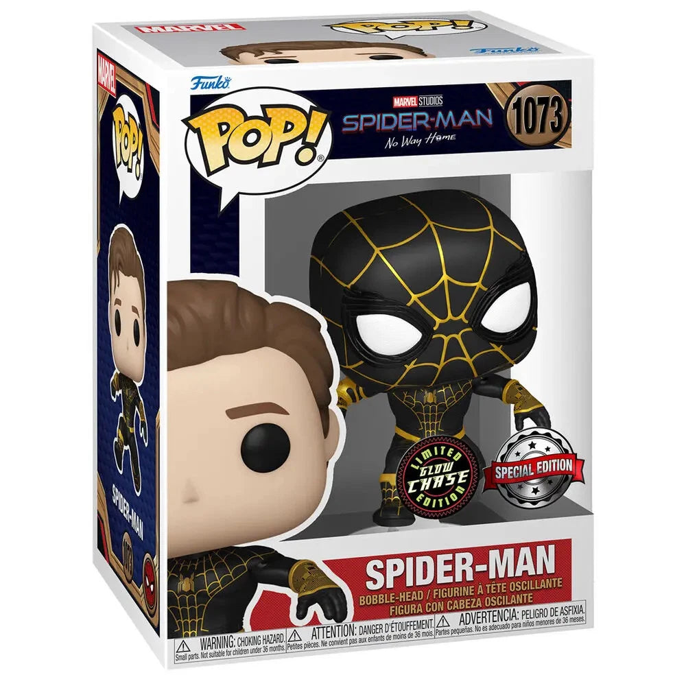 Spider-Man: No Way Home - CHASE Spider-Man Unmasked Black Suit Pop! Vinyl Figure